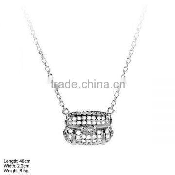 925 Silver Necklace with CZ Stones , Plain Silver Necklace