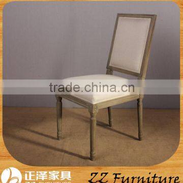 square back wood side chair