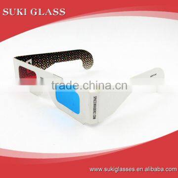 Printed color design cheap paper 3d anaglyphic glasses