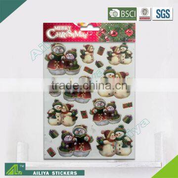 BSCI factory audit Christmas 3D Eco-friendly decorative removable beautiful wall decals