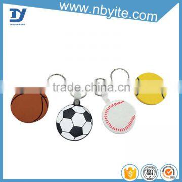 high quality hot sale flat or 3D soft pvc keychain with customized basketball shoe designed