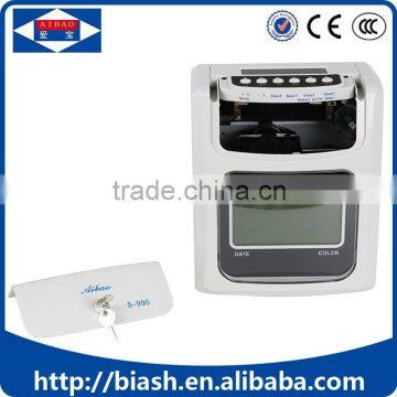 employee time card punch time clock attendance machine