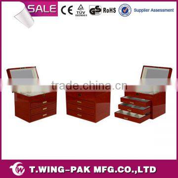 three drawers and mirror, wholesale, wooden, luxury jewelry packaging box&case                        
                                                                                Supplier's Choice