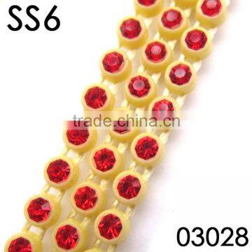 SS6 rhinestone banding, cabuchon, furniture accessories for jewelry,10yards rhinestone trimming