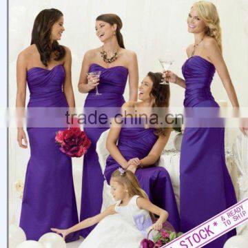 Special Price On Sale Sexy Ready Long Sweetheart Bridesmaid Dress Evening Night Dresses Made in Suzhou