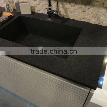 Retangular Black Solid Surface Kitchen Sink Producer from china