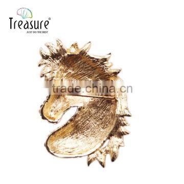 Brand Treasure Horse Brooch Yiwu Latest Design Fashion Metal Diamond Horse Brooch photo-6