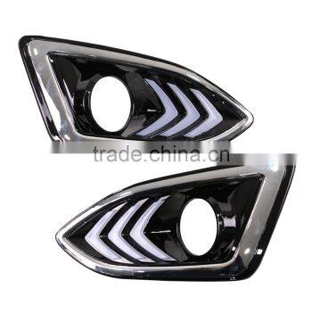 1 Pair Car 12V 5W LED DRL Daytime Running Light Turning Signal Fog Lamp For Ford Edge 2nd 2016