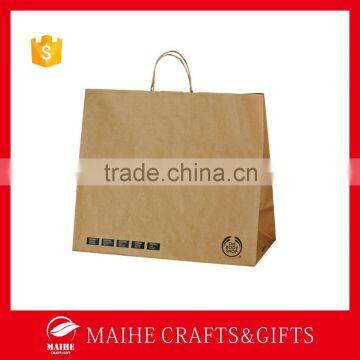 2016 Custom Design Printed Shopping Brown Kraft Paper Bag With Twist Paper Handle                        
                                                Quality Choice