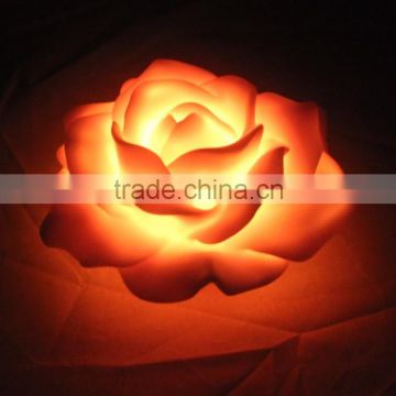 decorative waterproof blinking red flower shaped pastic flowers