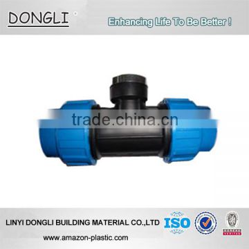 Plastic Pipe quick connector PP compression fittings for watering reducing female tee for irrigation 20mm to 110mm PN16