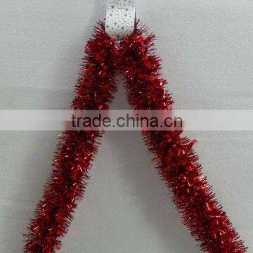 Red Loopped Christmas Tinsel