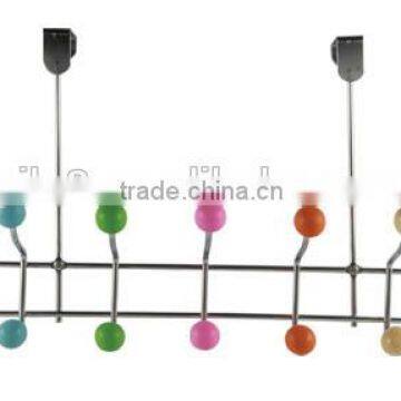 New Design Plastic Balls Iron Chrome Plated Metal Hooks Over the Door Hanger photo-3