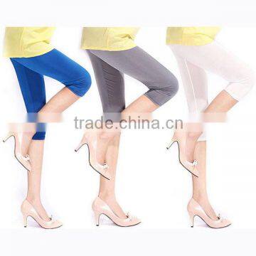 Full Length Solid Color Cotton Leggings Tights for Women
