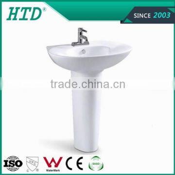 HTD-418 White Pedestal Wash Basin