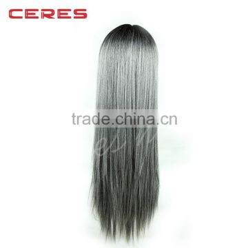 Alibaba Trade Assurance Accepted Soft Smooth Brazilian Hair No Shedding Tangle Free Professional Gray Human Hair Wigs