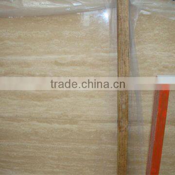 Cream travertine slab vein cut travertine slab