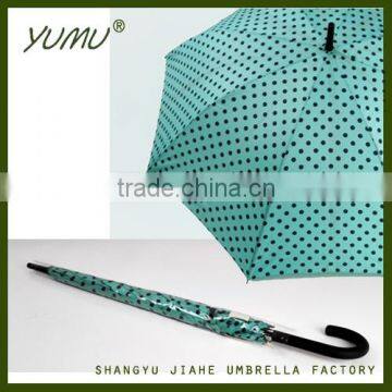 Ladies Long Umbrella with Polka Dots Printing