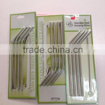 Cool Driking Straw 304 Stainless Steel Drinking Straw With Cleaning Brush