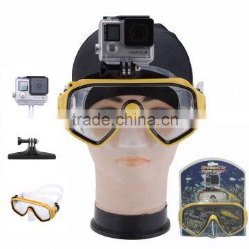 hotselling Go Pro Compatible video goggles ,diving mask for gopro hero mount