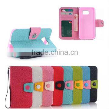 Contrast Colorful leather case for Samsung S6