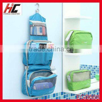 Hanging foldable waterproof ladies promotional fashion travel cosmetic bag