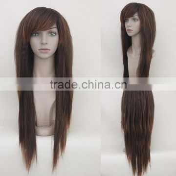 80CM Cheap Synthetic Long Straight Hair Wigs Heat Resistant Wig Female Cheap Fake Hair Wholesale Price Free Shipping