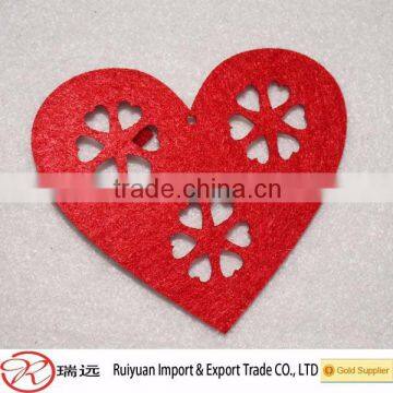 Custom High Quality Heart-shape Heat-resistant Felt Coasters