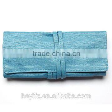 Hot Selling Synthetic Hair Wooden Handle Travelling Cruelty Free 7PCS Blue Makeup Brush Set photo-4