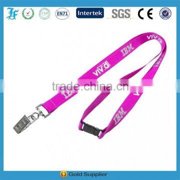 wholesale bright color polyester lanyard