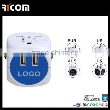 Universal Power Adapter Travel Converter au eu uk With Dice Shape Universal Converter And -UC322-Shenzhen Ricom