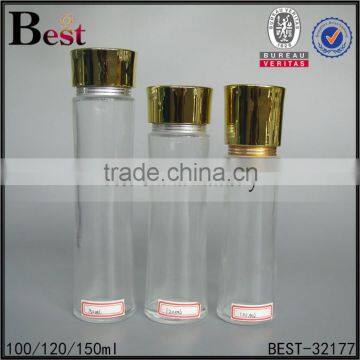 100/120/150ml clear glass bottle cosmetic glass bottle