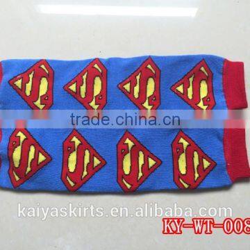 2015 hot selling baby boys superman leg warmers cotton arm warmers