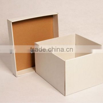 White cardboard paper boxes