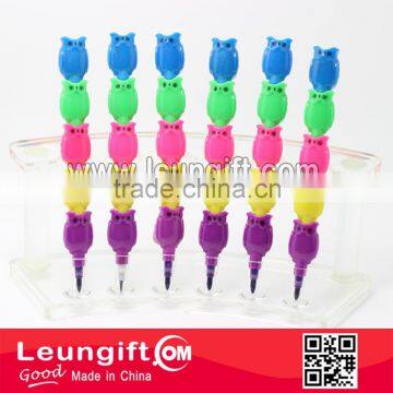 5pcs Owl Stackable coloring pencils stockable coloring pen