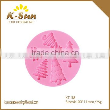 K-sun Christmas Tree Sugar Crafts Fondant Molds Silicone Fondant Cake Decorating Tools