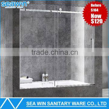 Bathroom sanitary ware extend shower door with double roller