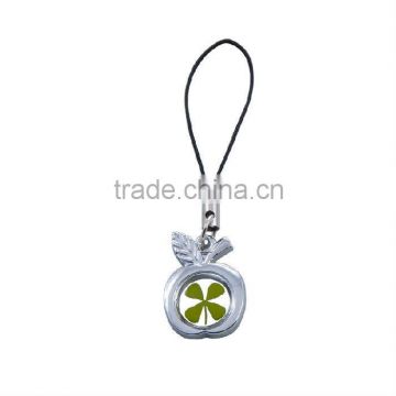 Real Lucky Four Leaf Clover Mobile Phone Charms / Cell Phone Charms and Hand bag charms.