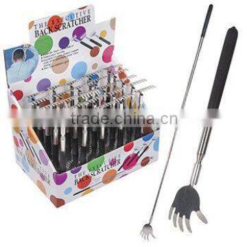 Retractable cushion grip back scratcher