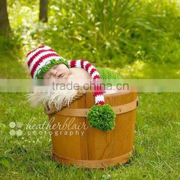 Hand Crochet Baby Hats Wholesale Order Christmas Long Tail Cap Processing and Manufacturing photo-2