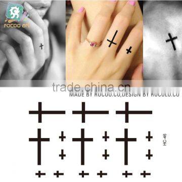 Temporary Sticker Finger Crosses Fake Tattoo Men Lady Couple Mini Body Art Tattoo