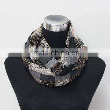 2016 New Fashion Spring Colorful Plaid Infinity Scarves Check Long Scarf Wraps For Female