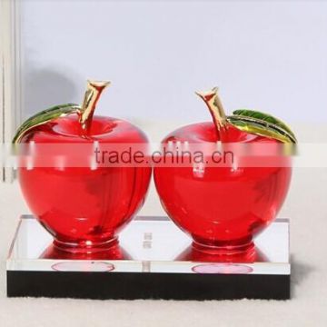 Red Crystal Apple Perfume Bottle For Wedding Gifts