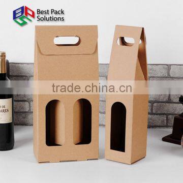 Natural Corrugated Paper Wine Bag