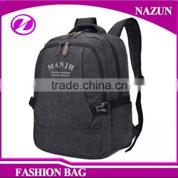 OEM Factory Custom Fashion Black Notebook Laptop Backpack Trendy mens canvas backpack