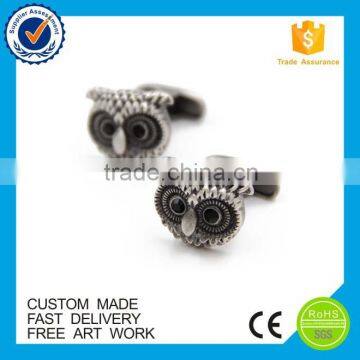 Promotional Metal Gold New Design 3D Owls Fashionable Suit Shirt Cufflinks photo-2