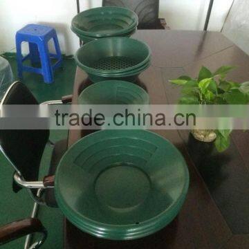 Round plastic gold washing pan for Africa river gold sand