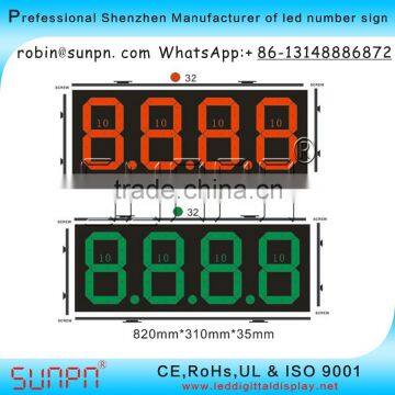 Thailand Led Gas Price Sign Changer 8.8.8.8 10 Inch R/G/Y/W Color photo-3