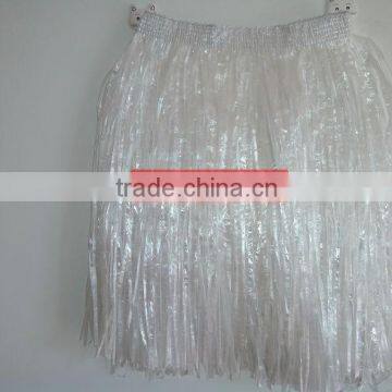 White solid color grass skirts for kids