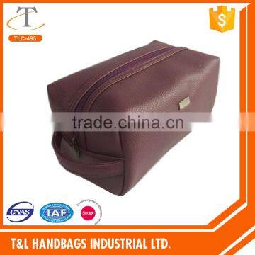 promotional PU cosmetic bag with handle